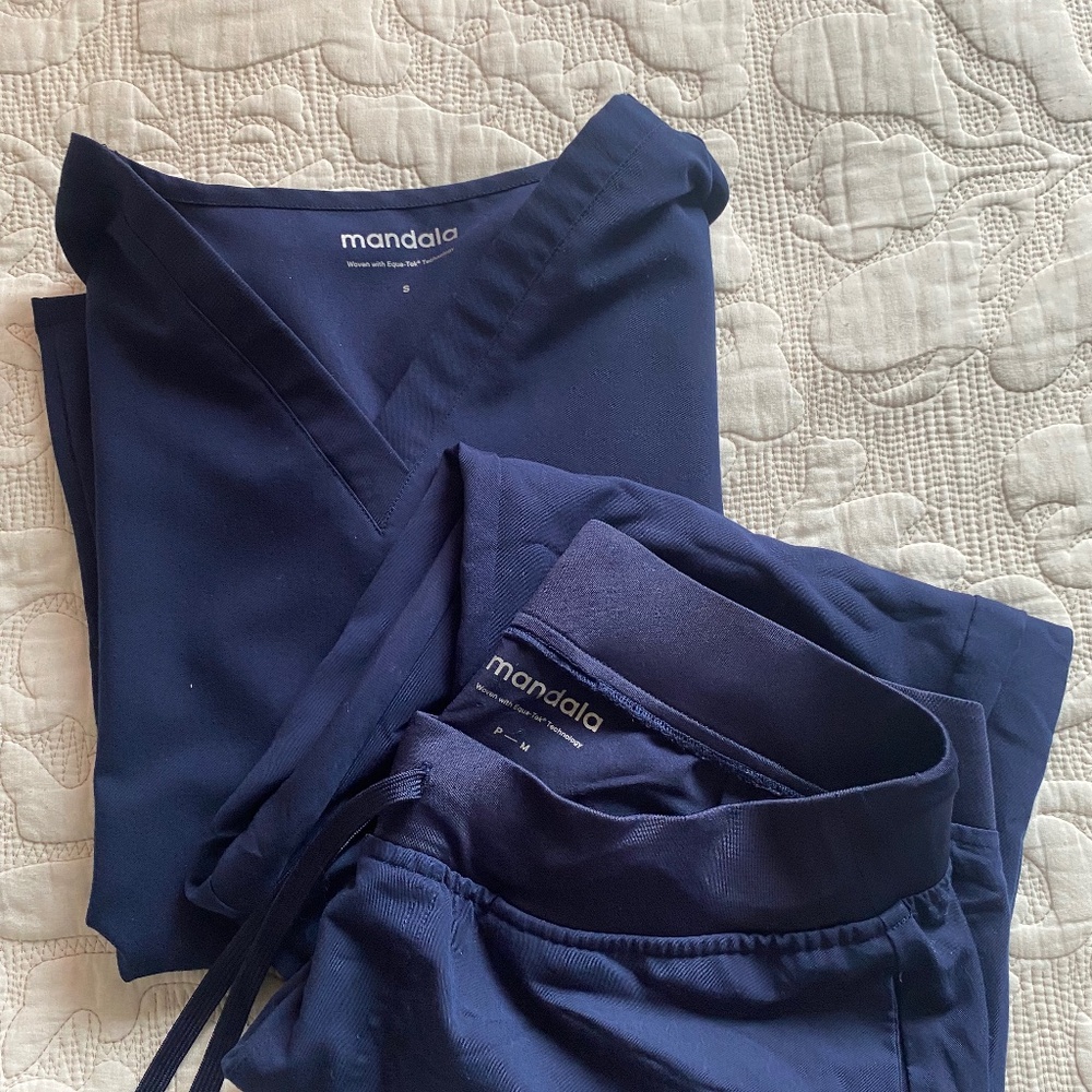 Mandala Scrub Set Navy